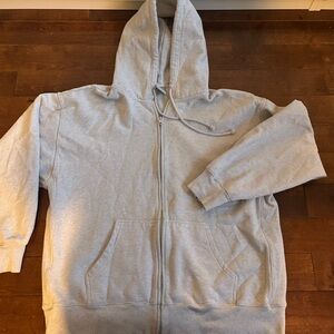 Aritzia TNA, cozy fleece boyfriend hoodie light, gray extra large